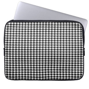 Funda Para Portátil Houndstooth negro