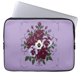 Funda Para Portátil Housse pour Ordinateur Portable Bouquet de Violett