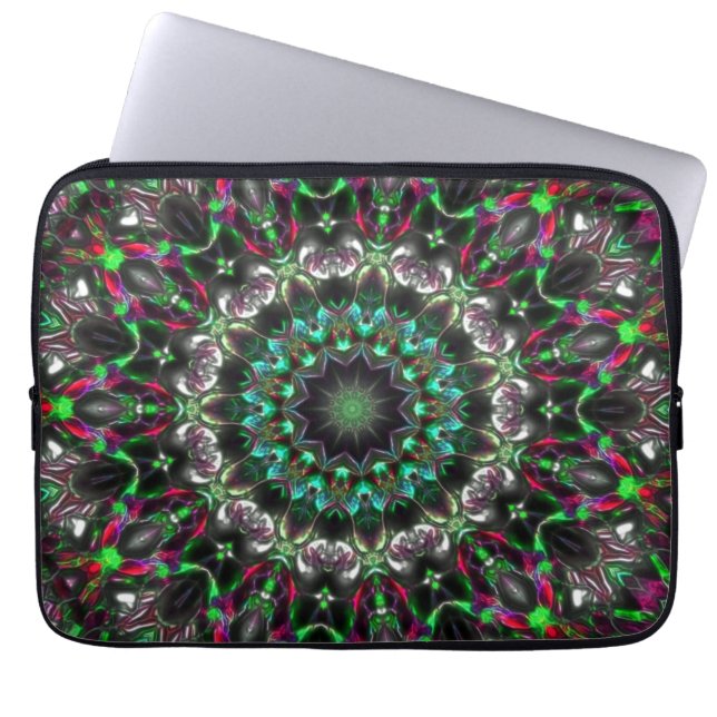 Funda Para Portátil Hue luminoso en oscuro en caleidoscopio al estilo  (Frente)