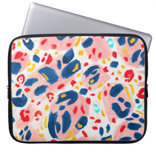 Funda Para Portátil Huella de leopardo: acuarela pintada a mano.
