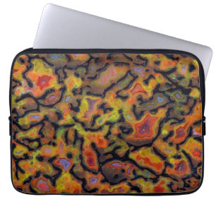 Funda Para Portátil Hueso de dinosaurio petrificado naranja