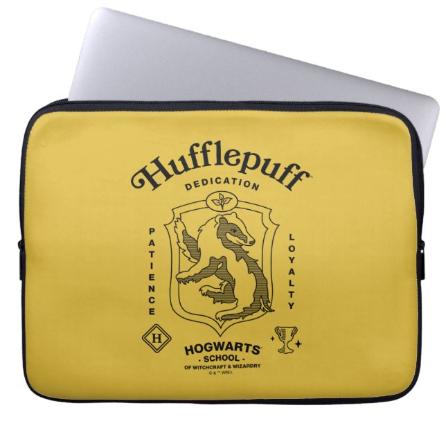 Funda Para Portátil HUFFLEPUFF™ Dedication Patience Loyalty Crest (Frente)