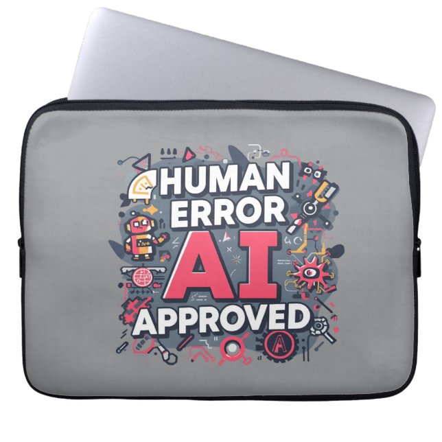 Funda Para Portátil Human Error AI Approved Digital Art (Frente)