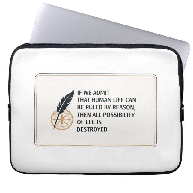 Funda Para Portátil Human Life and Reason Typography (Frente)