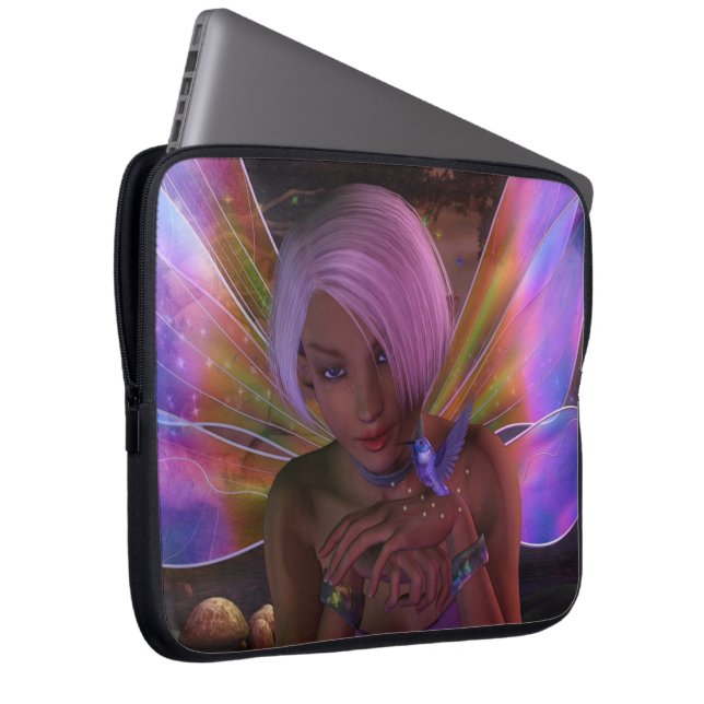 Funda Para Portátil Hummingbird Guardian Fairy Fantasy Art (Anverso derecho)