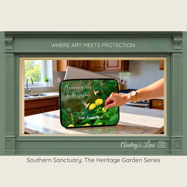 Funda Para Portátil Hummingbird & Lantana Floral  (Subido por el creador)