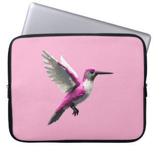 Funda Para Portátil Hummingbird rosa con guijarros