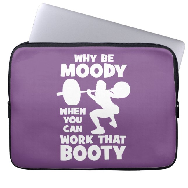 Funda Para Portátil Humor de entrenamiento - Trabajo que booty, Gimnas (Frente)