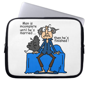 Funda Para Portátil Humor entonces acabado incompleto de la boda