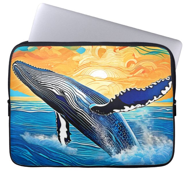 Funda Para Portátil Humpback Sunset Leap Art (Frente)
