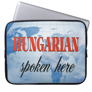 Funda Para Portátil Húngaro hablado aquí tierra nublada