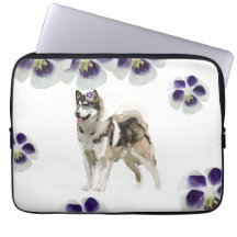 Husky Dog Art Neoprene Manga para portátiles de 13