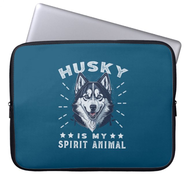 Funda Para Portátil Husky Es Mi Espíritu Animal Majestic Husky Dog (Frente)