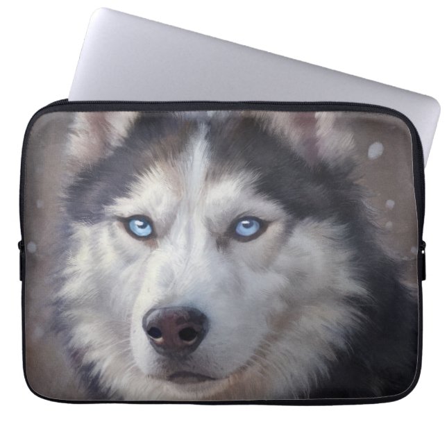 Funda Para Portátil Husky Siberian (Frente)