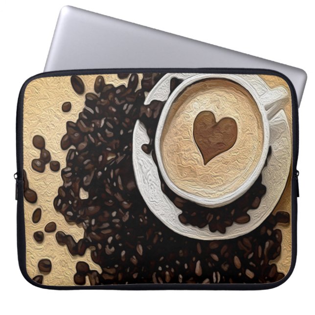 Funda Para Portátil I café del corazón (Frente)