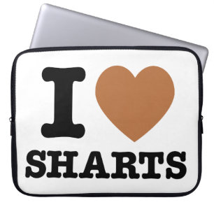 Funda Para Portátil I Heart Comparte Gráfica De Icono Gracioso