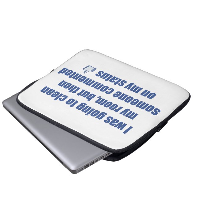 Funda Para Portátil Iba a limpiar mi habitación, pero...... (Inferior anverso)