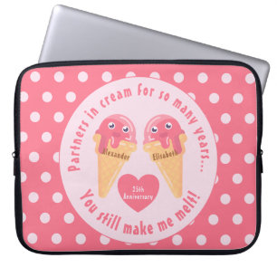 Funda Para Portátil Ice Cream Scoops Cute Romántico El día de San Vale