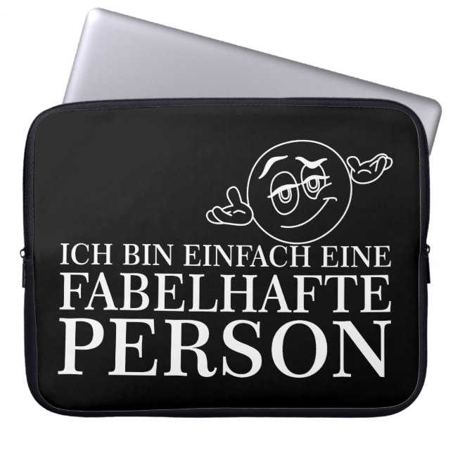 Funda Para Portátil ¡Ich bin einfach eine fabelhafte Person! (Frente)