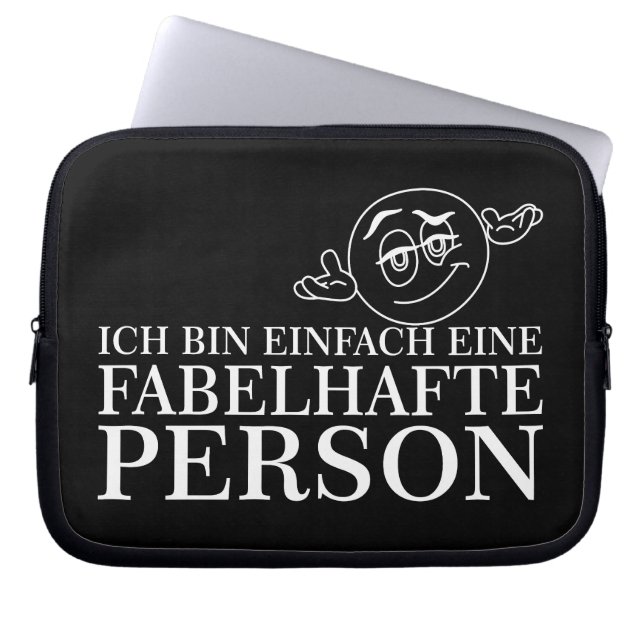 Funda Para Portátil ¡Ich bin einfach eine fabelhafte Person! (Frente)