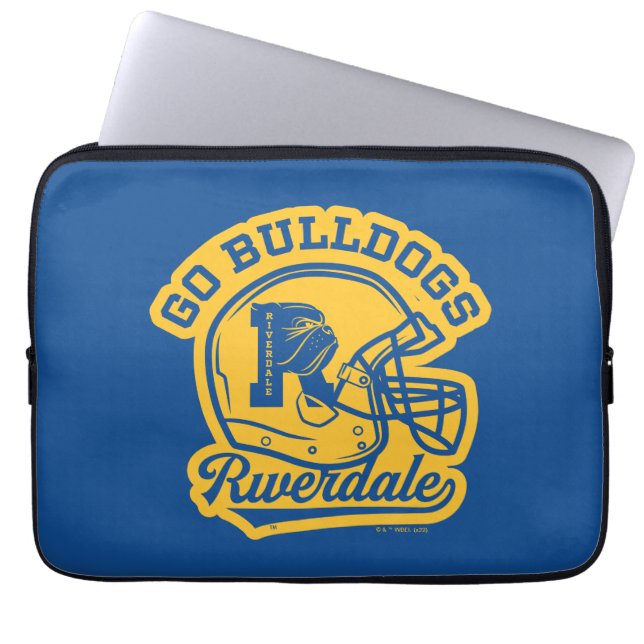 Funda Para Portátil Icono del Casco de Fútbol de Go Bulldoges (Frente)
