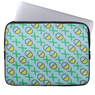 Funda Para Portátil Iconos de código gráfico verde amarillo en cualqui