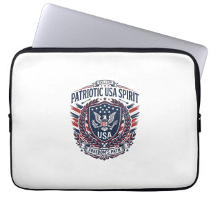 Funda Para Portátil Iconos y Símbolos de Escudo de Libertad Patriótica