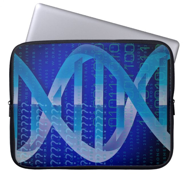 Funda Para Portátil ID de ADN Ciencia Azul (Frente)