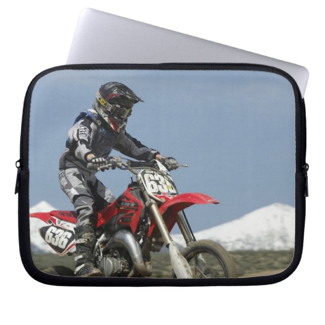 Funda Para Portátil Idaho, Carreras Motocross, Carreras de motocicleta (Frente)