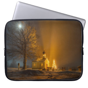 FUNDA PARA PORTÁTIL IGLESIA BLANCA Y ÁRBOL MARRÓN