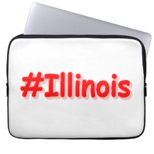 Funda Para Portátil "#Illinois " Diseño bonito. ¡Hazte con una en Zazz