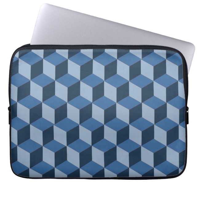 Funda para portátil - Ilusión de bloques de constr (Frente)