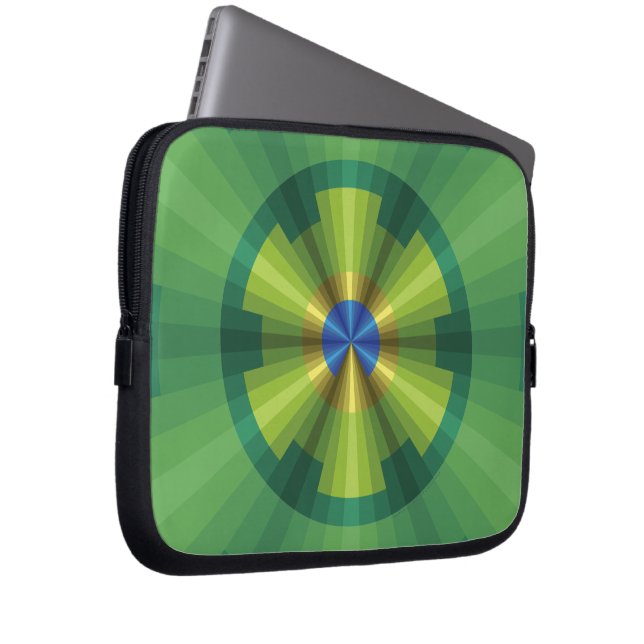 Funda para portátil ilusión de pavo real (Anverso derecho)