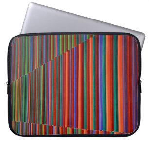 Funda Para Portátil Ilustracion a rayas multicolor