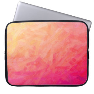 Funda Para Portátil Ilustracion abstracto de la Bristle Brus rosa y am