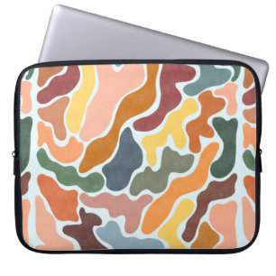 Funda Para Portátil Ilustracion abstracto moderno en tonos tierra.