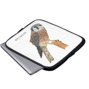 Funda Para Portátil Ilustracion americano de aves de Kestrel