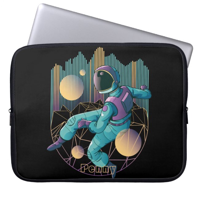 Funda Para Portátil Ilustracion Astronauta Techno (Frente)
