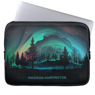 Funda Para Portátil Ilustracion Aurora Borealis
