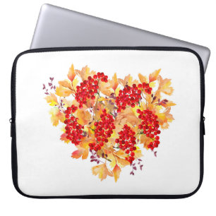 Funda Para Portátil Ilustracion botánico acuarela. Forma de corazón au