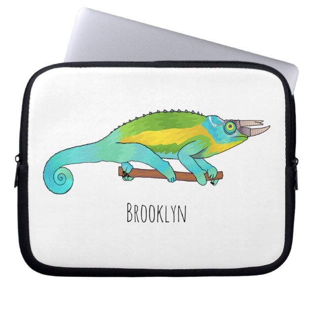 Funda Para Portátil Ilustracion chameleon personalizado de Jackson (Frente)