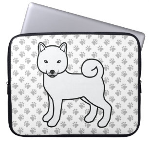 Funda Para Portátil Ilustracion chiíta blanco inu lindo de perro caric