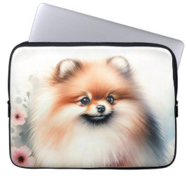 Funda Para Portátil Ilustracion cutáneo de pomerania