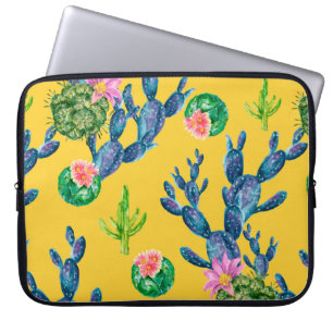 Funda Para Portátil Ilustracion de acuarela con cactus y