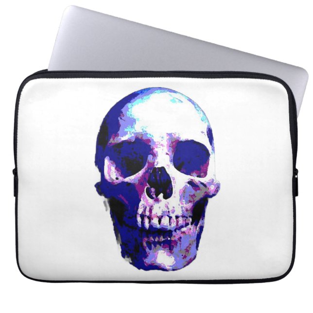 Funda Para Portátil Ilustracion de arte pop Skull (Frente)