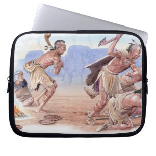 Funda Para Portátil Ilustracion de atacar americano de los indios