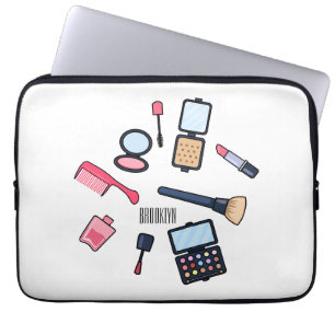 Funda Para Portátil Ilustracion de cosméticos/personalizados de maquil