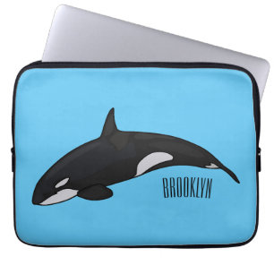Funda Para Portátil Ilustración de dibujos animados de orca