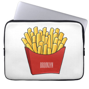 Funda Para Portátil Ilustración de dibujos animados de papas fritas