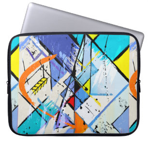 Funda Para Portátil ilustracion de fondo abstracto, con trazos, sp